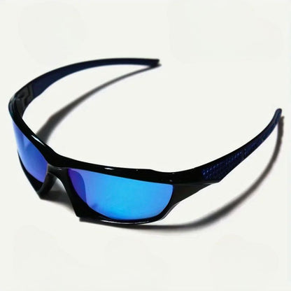 Unisex Polarized Sport Sunglasses with Shield Lens and Wrap-Around Frame