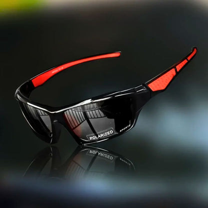 Unisex Polarized Sport Sunglasses with Shield Lens and Wrap-Around Frame