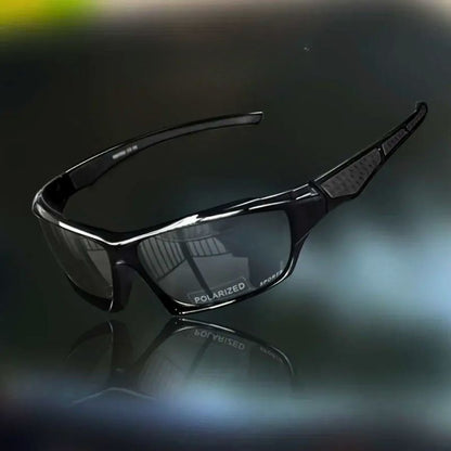 Unisex Polarized Sport Sunglasses with Shield Lens and Wrap-Around Frame