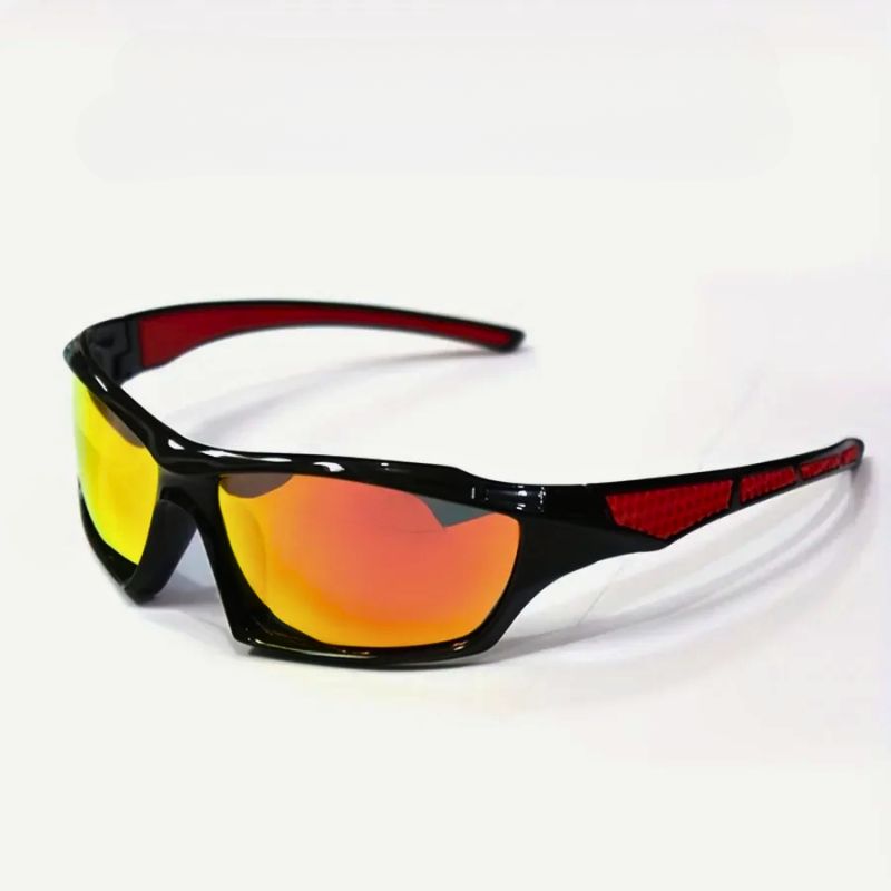 Unisex Polarized Sport Sunglasses with Shield Lens and Wrap-Around Frame